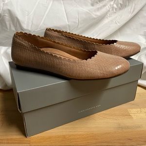 Vionic Snake Print Scalloped Flats - Julieta